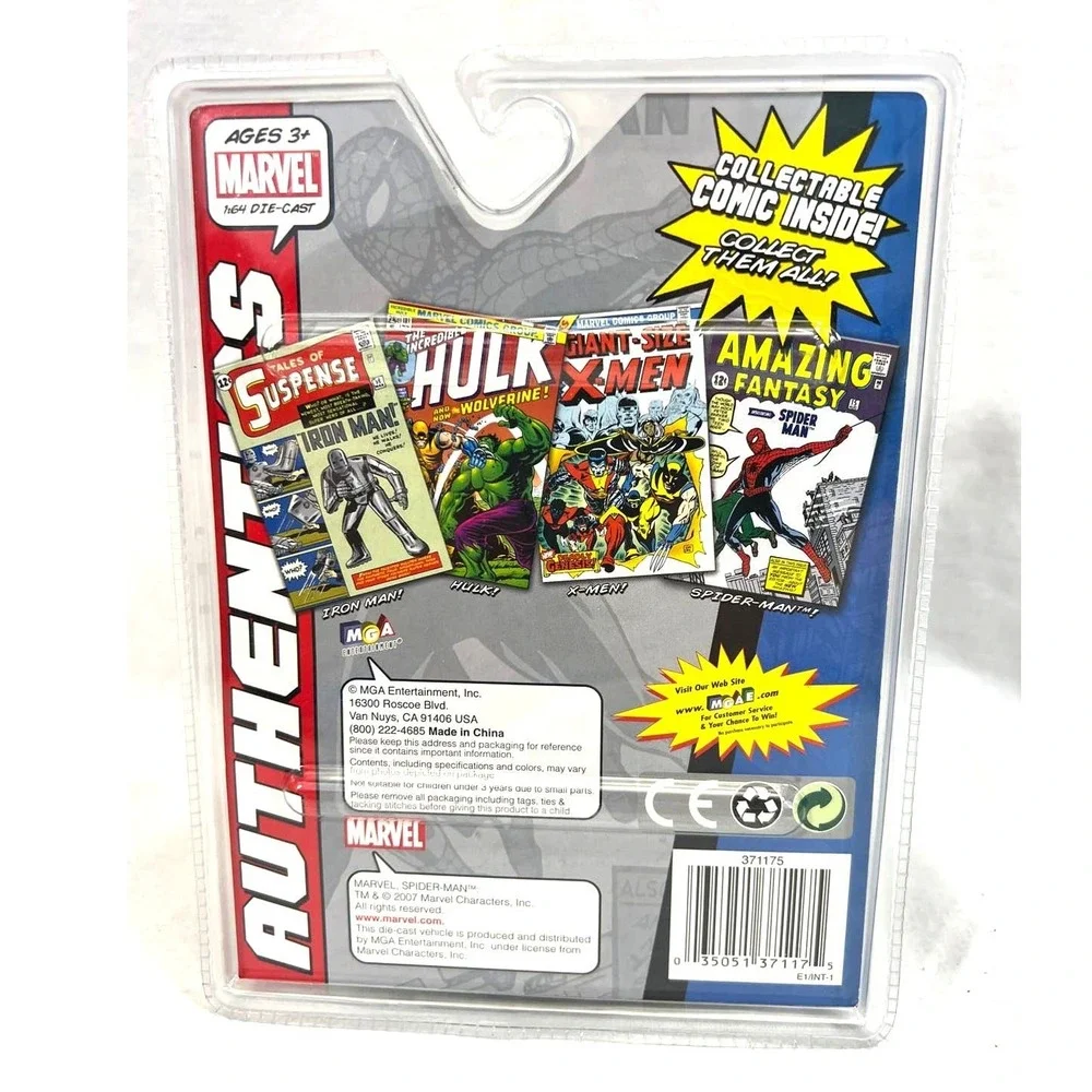 NEW Marvel Comic Book Amazing Spiderman Fantasy Die Cast Car 1:64 Authentics
